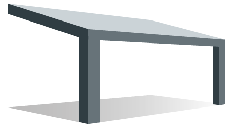 Pergola addossata a parete